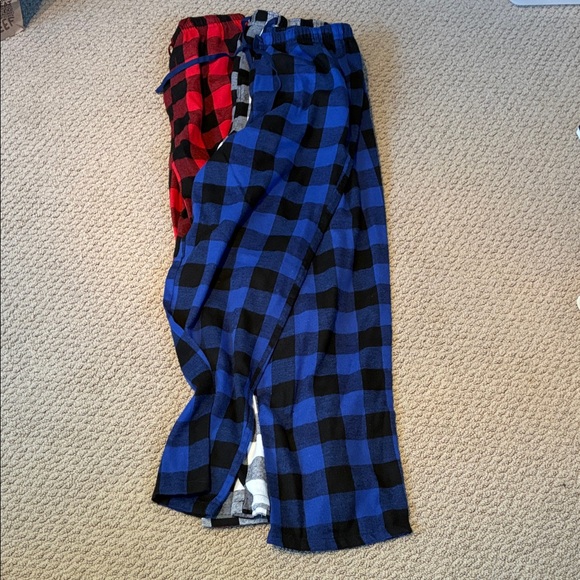 Other - Buffalo Plaid Pajama Pants Set - Red and Blue
